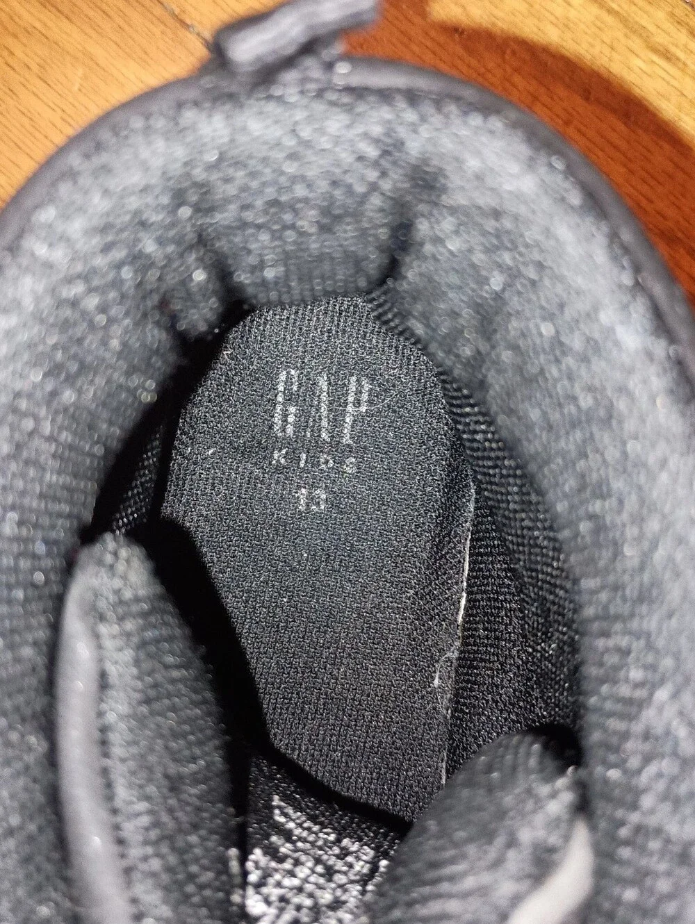 Gap Kids Black High-Top Sneakers - All-Black Casual Shoes 13